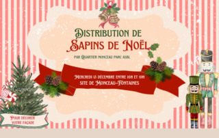 distribution de sapins de Noël - Affiche